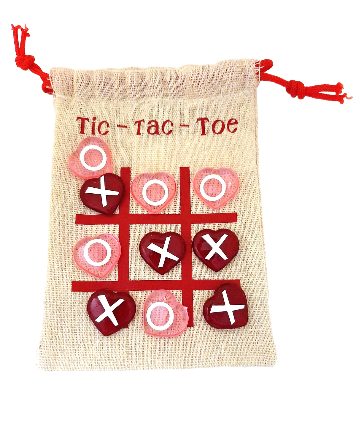 Valentines Day Tic Tac Toe Bags / Valentines Day / Personalized Name / Candy Bags / Travel Game / Portable / Classroom Gift