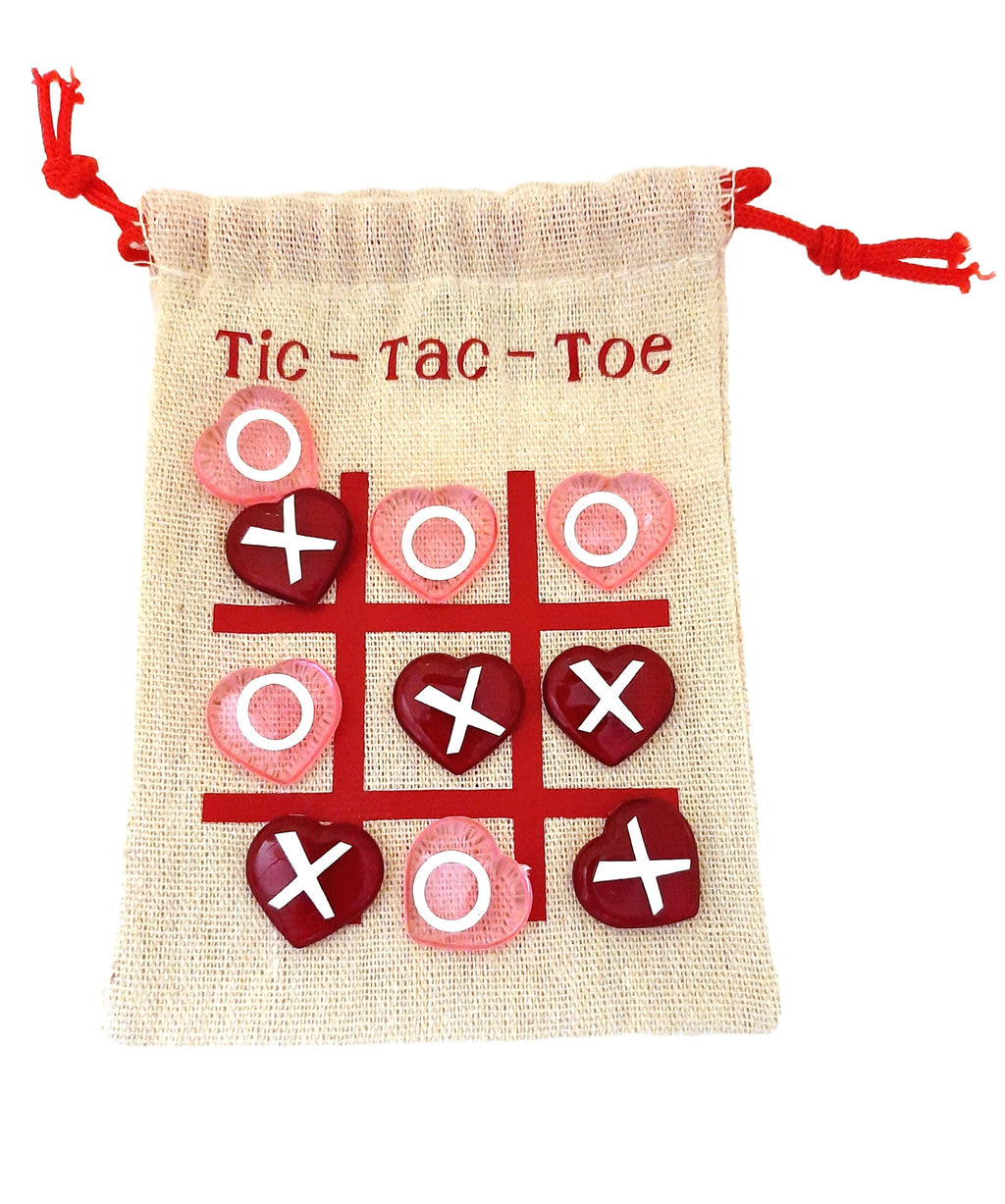 Valentines Day Tic Tac Toe Bags / Valentines Day / Personalized Name / Candy Bags / Travel Game / Portable / Classroom Gift