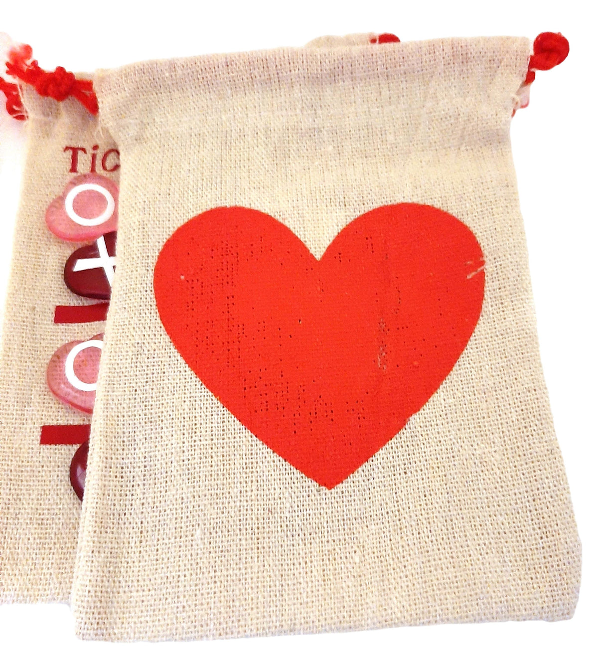 Valentines Day Tic Tac Toe Bags / Valentines Day / Personalized Name / Candy Bags / Travel Game / Portable / Classroom Gift