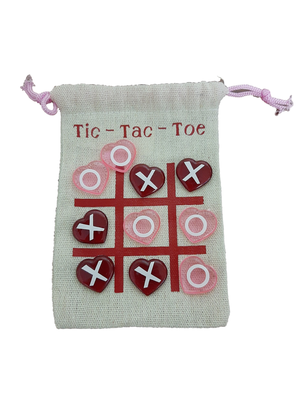 Valentines Day Tic Tac Toe Bags / Valentines Day / Personalized Name / Candy Bags / Travel Game / Portable / Classroom Gift