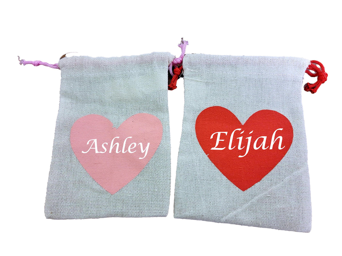 Valentines Day Tic Tac Toe Bags / Valentines Day / Personalized Name / Candy Bags / Travel Game / Portable / Classroom Gift