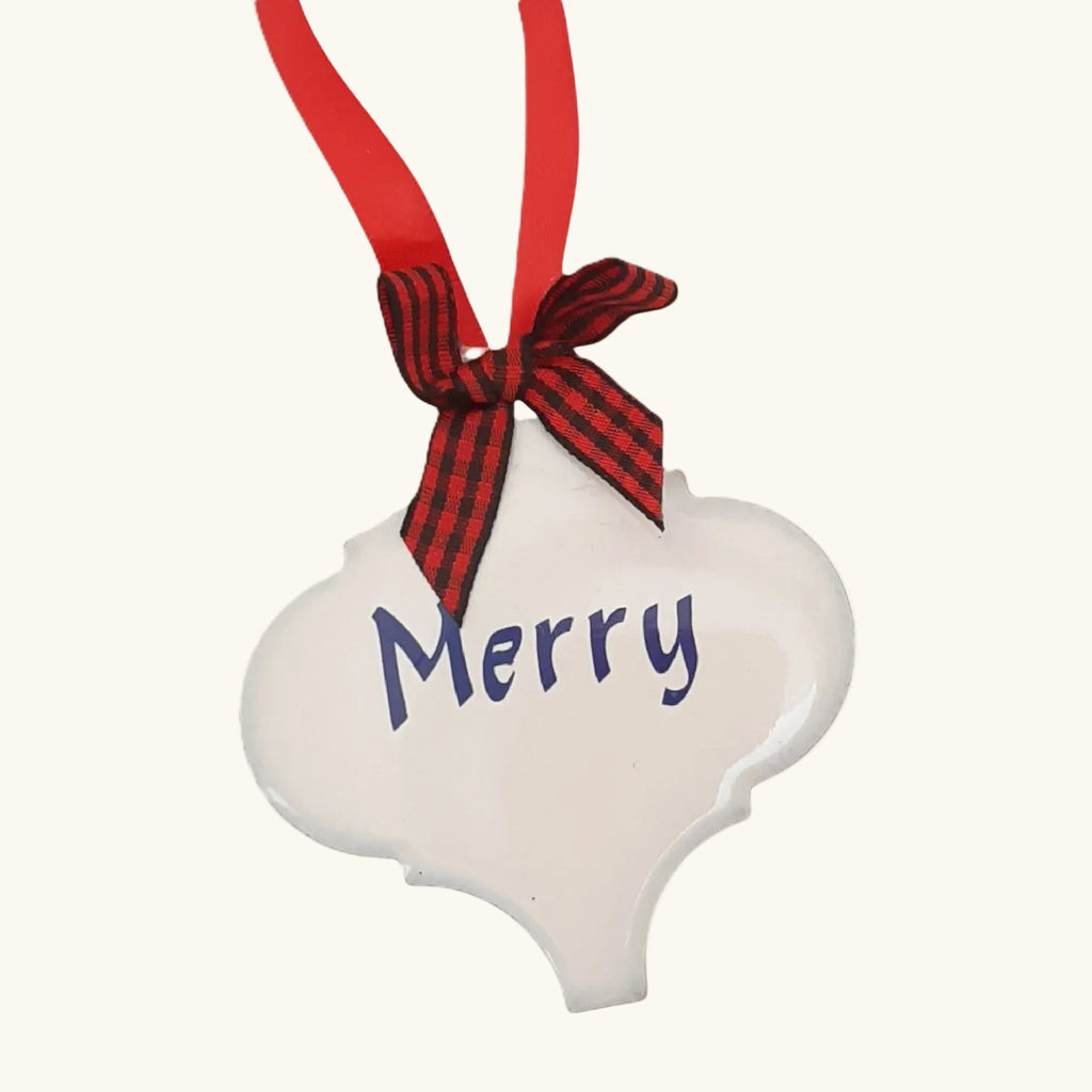 Handmade Ceramic Tile Christmas Ornament