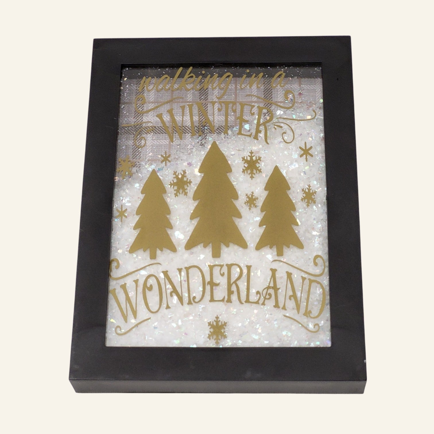 Handcrafted Walking in a Winter Wonderland Shadow Box