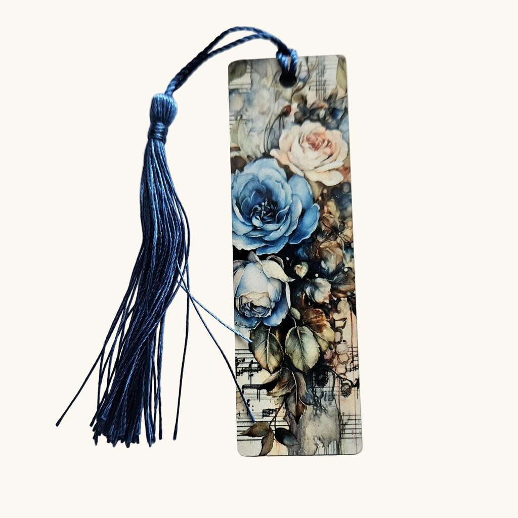 Small Floral Bookmark with Tassel – Double-Sided Sublimated