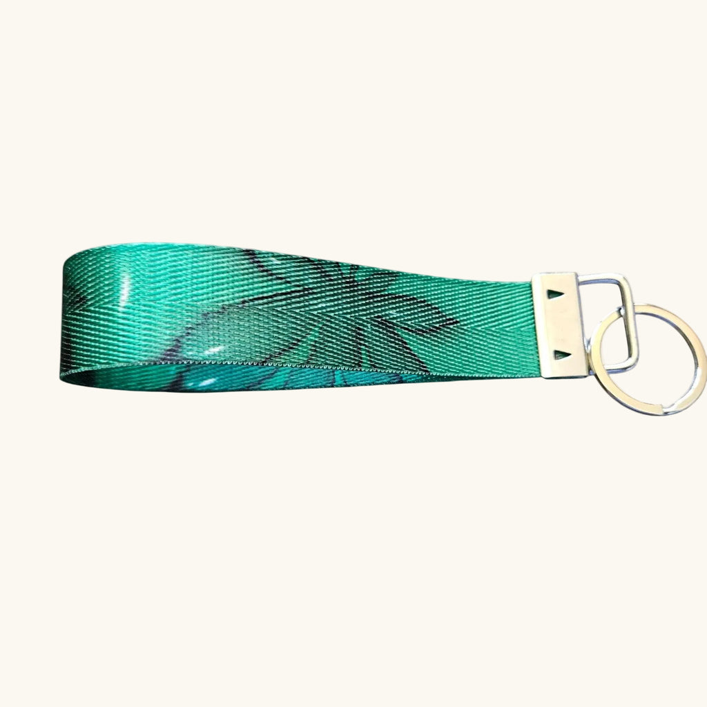 Colorful Weed Design Wristlet Key Fob