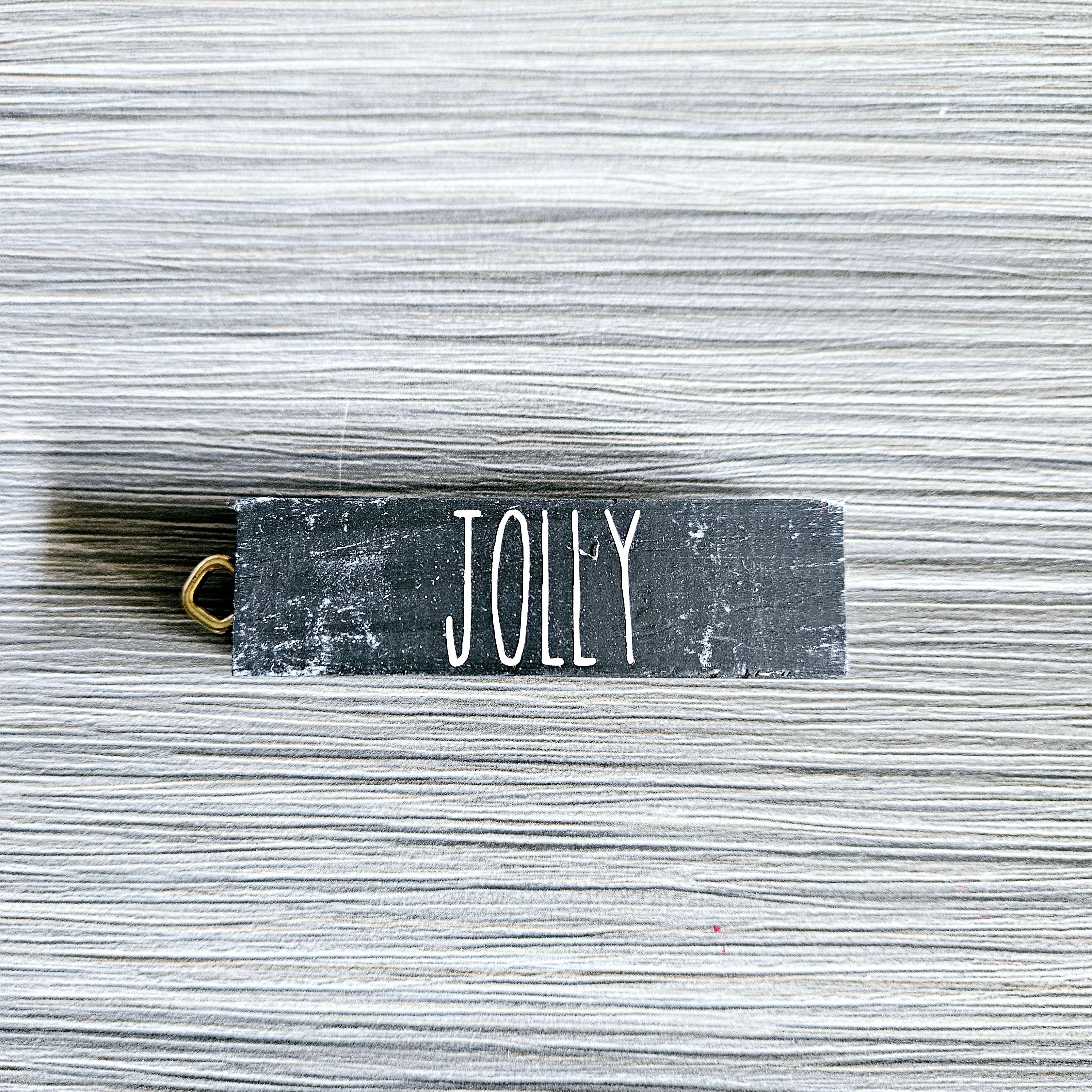 Rustic Black Solid Wood Ornament