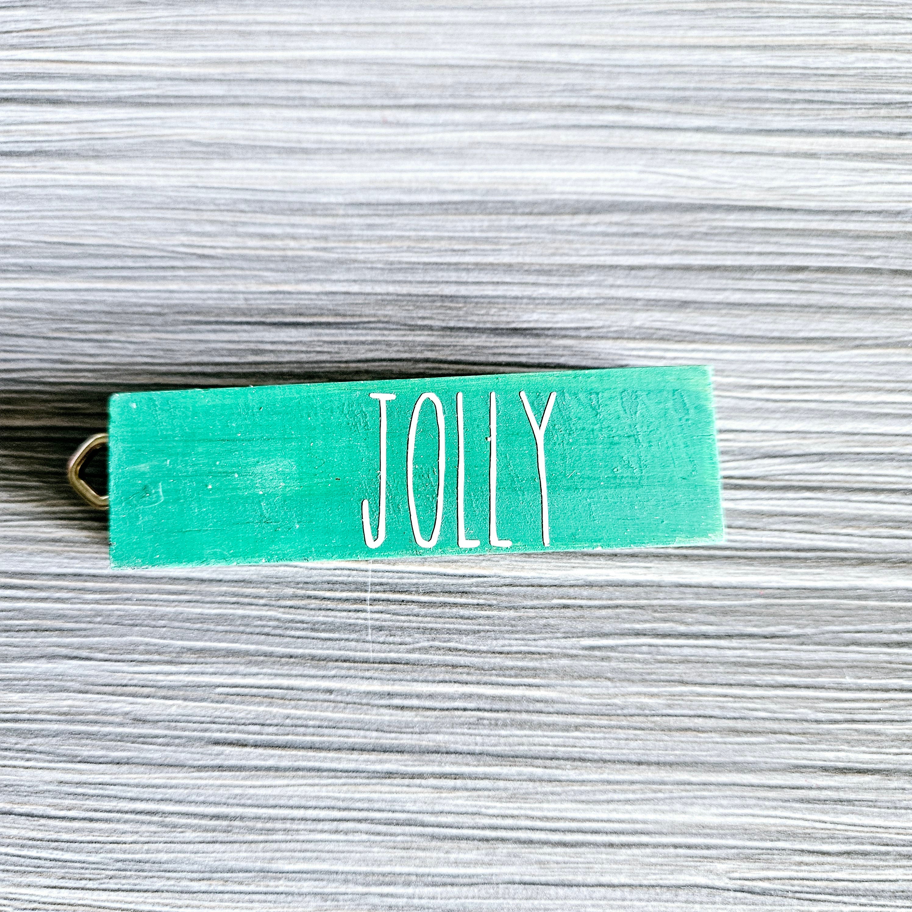 Rustic Green Solid Wood Ornament