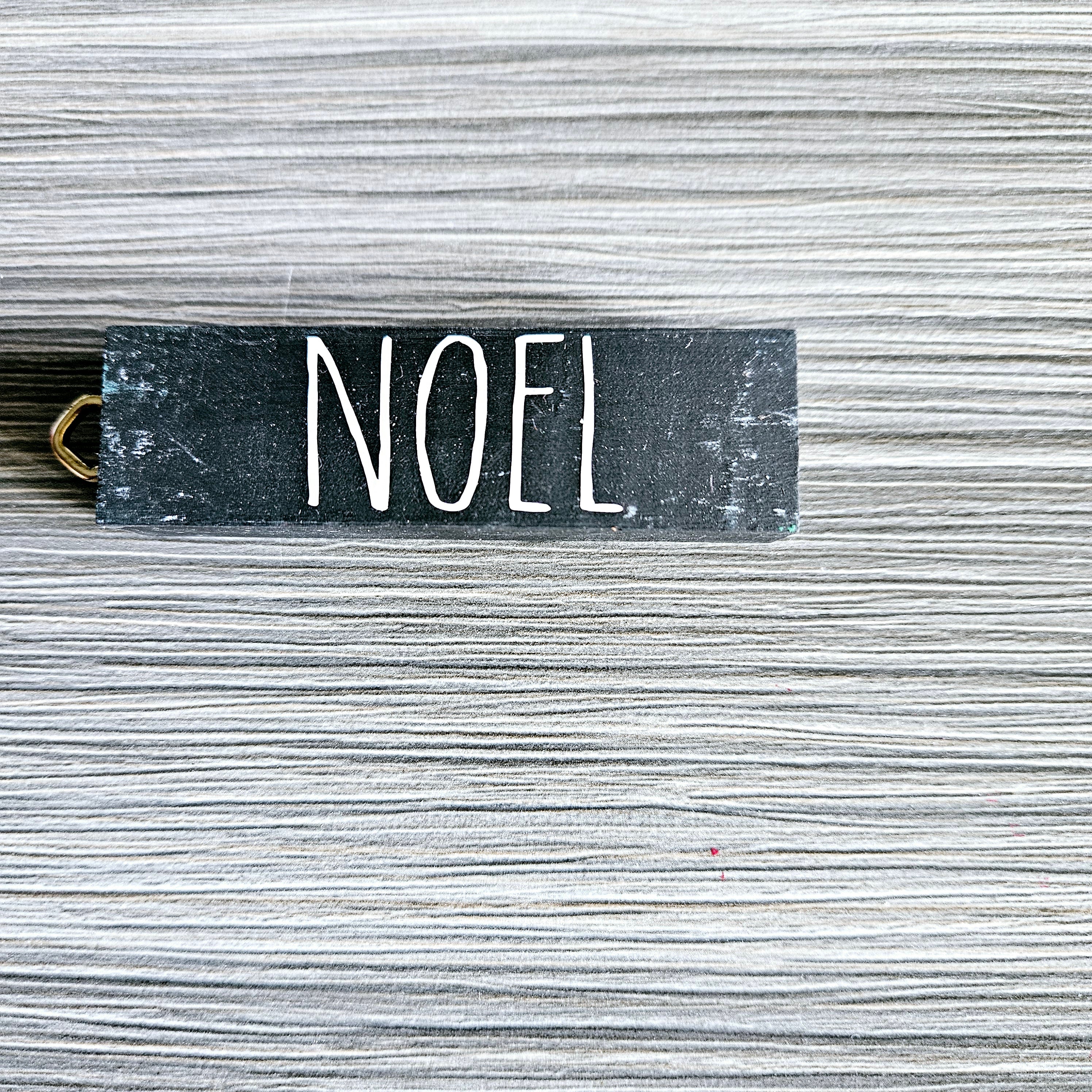 Rustic Black Solid Wood Ornament