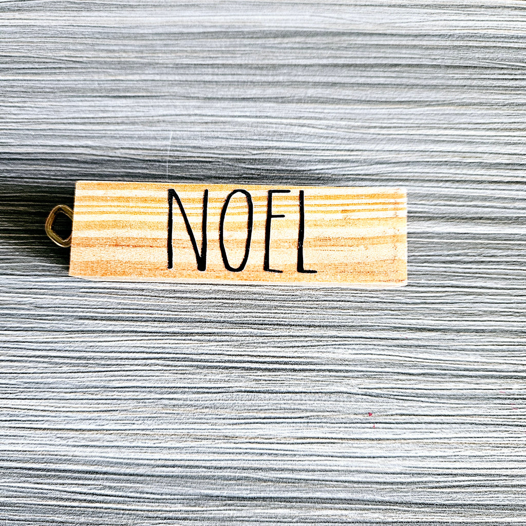 Rustic Natural Solid Wood Ornament