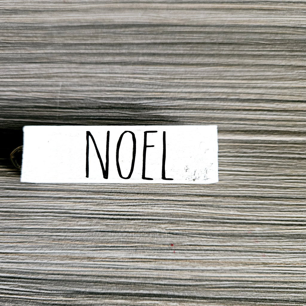 Rustic White Solid Wood Ornament
