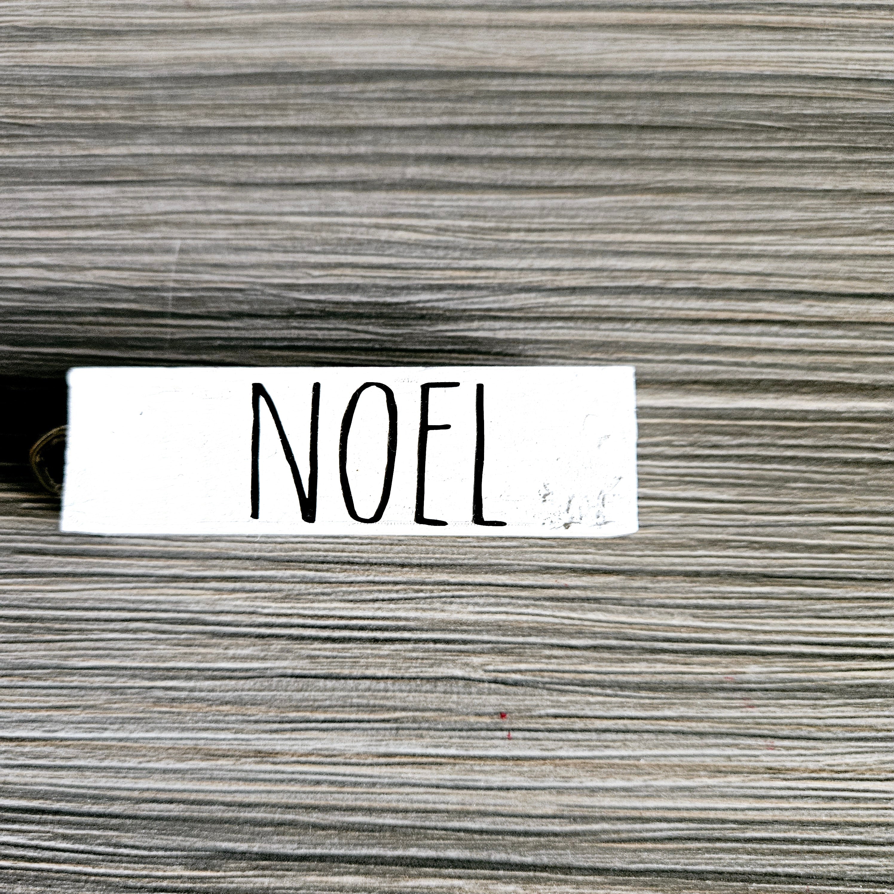 Rustic White Solid Wood Ornament