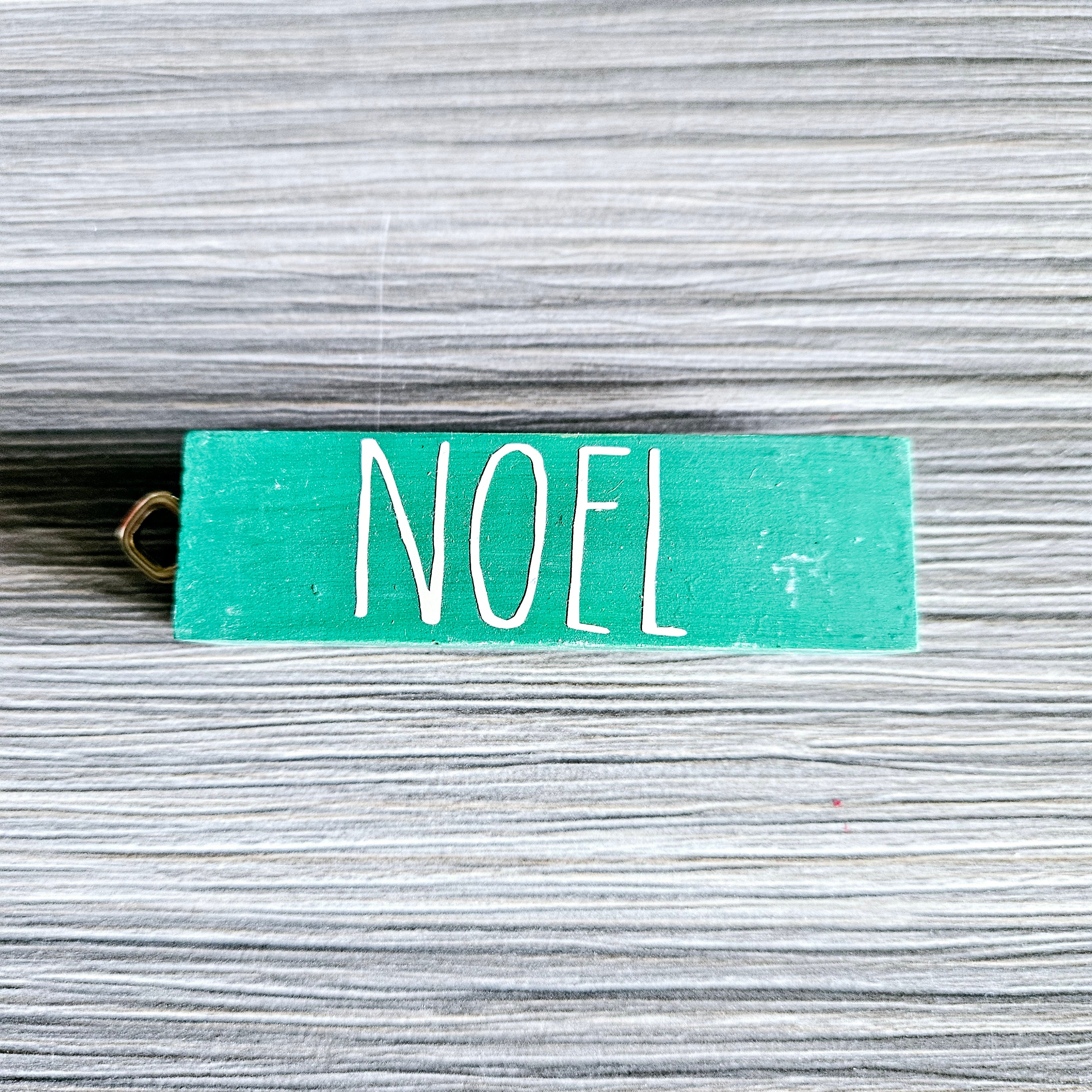 Rustic Green Solid Wood Ornament