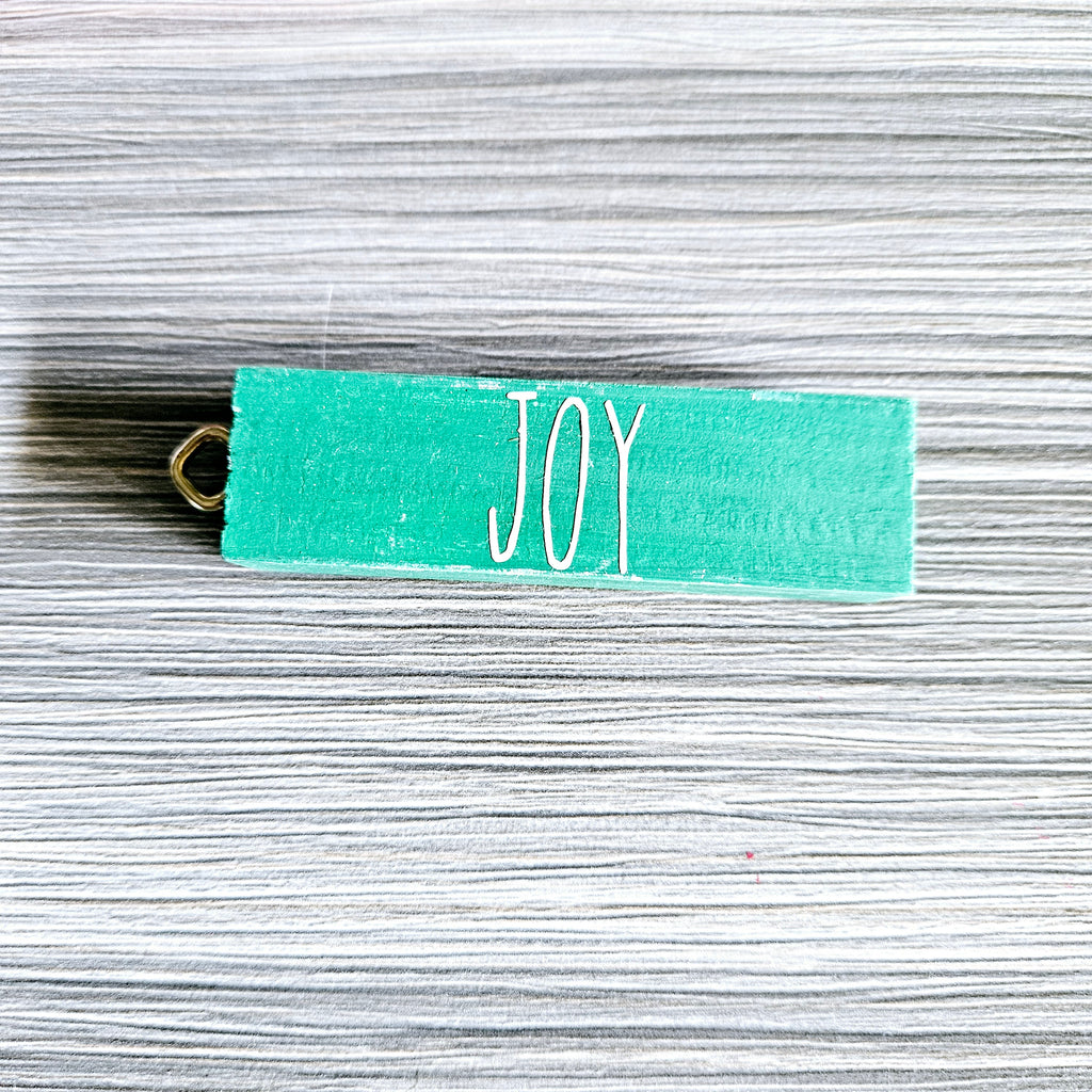 Rustic Green Solid Wood Ornament