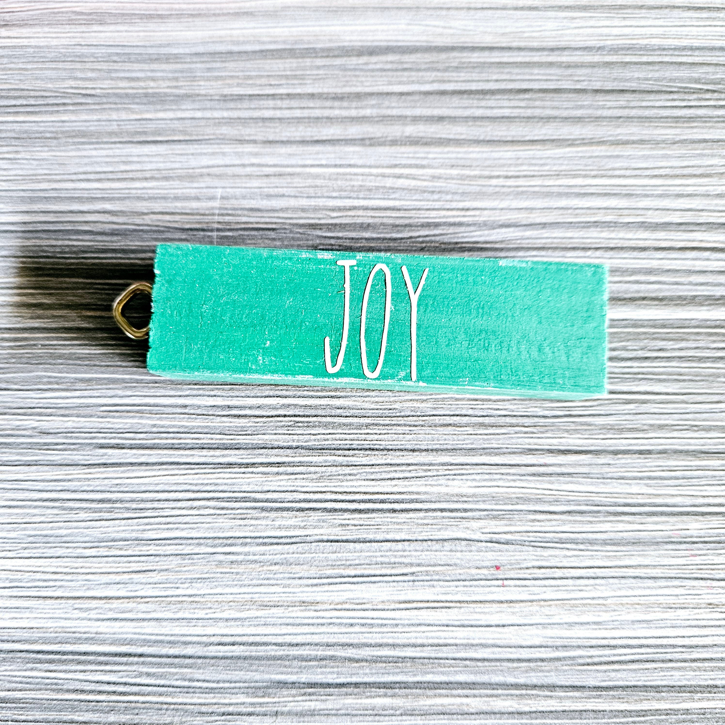 Rustic Green Solid Wood Ornament
