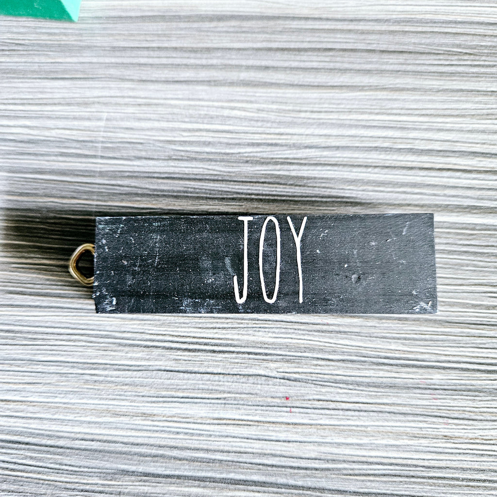Rustic Black Solid Wood Ornament