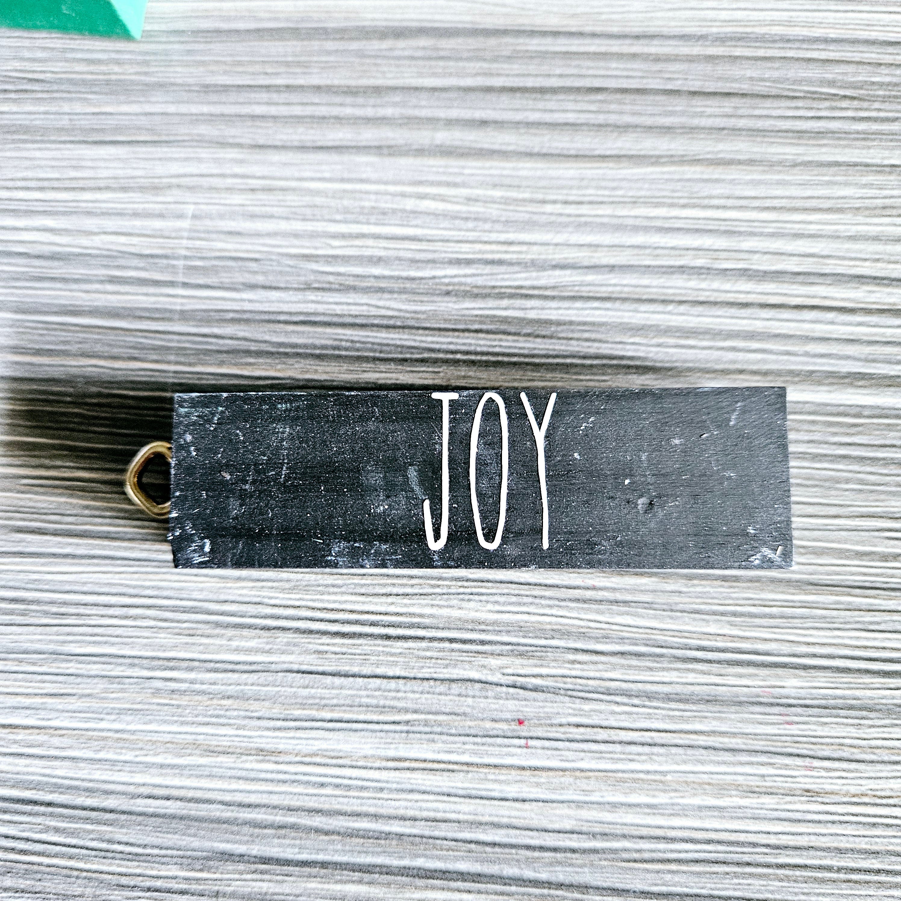 Rustic Black Solid Wood Ornament