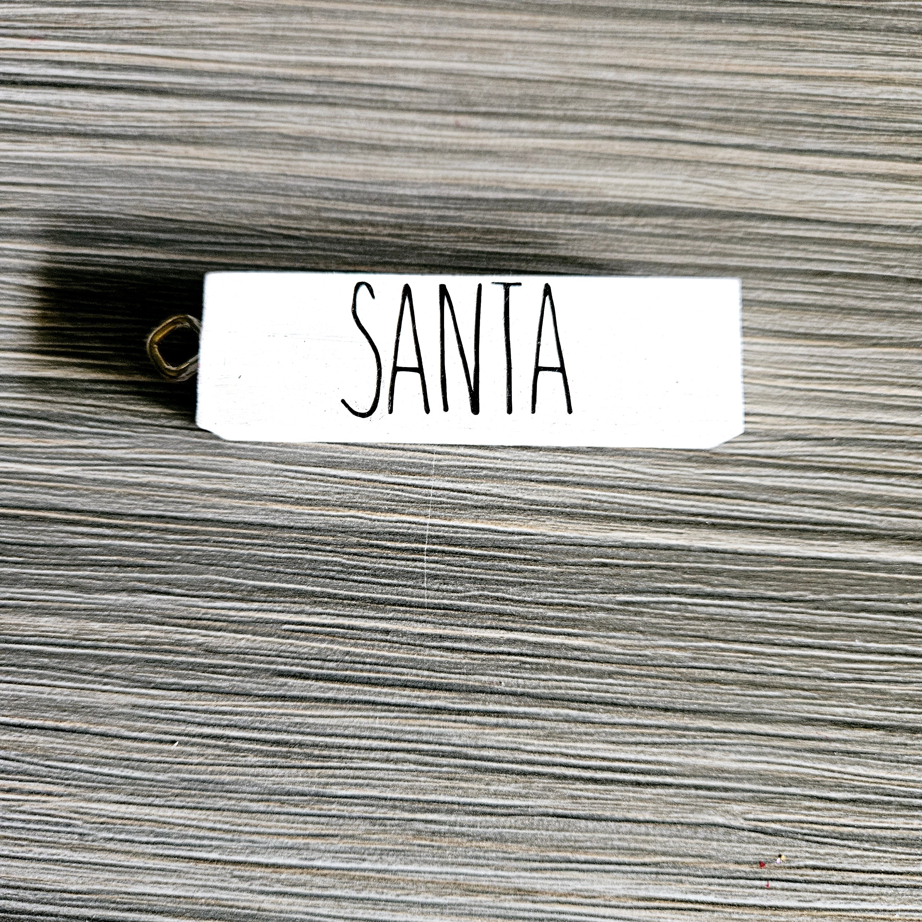 Rustic White Solid Wood Ornament