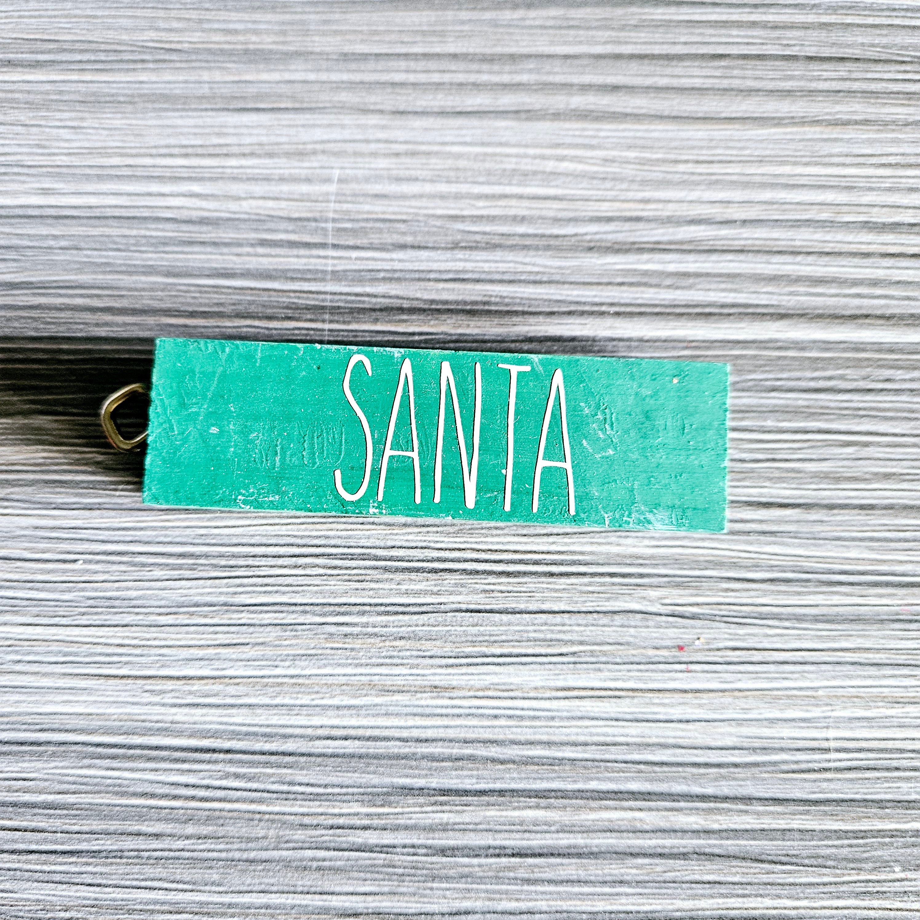 Rustic Green Solid Wood Ornament