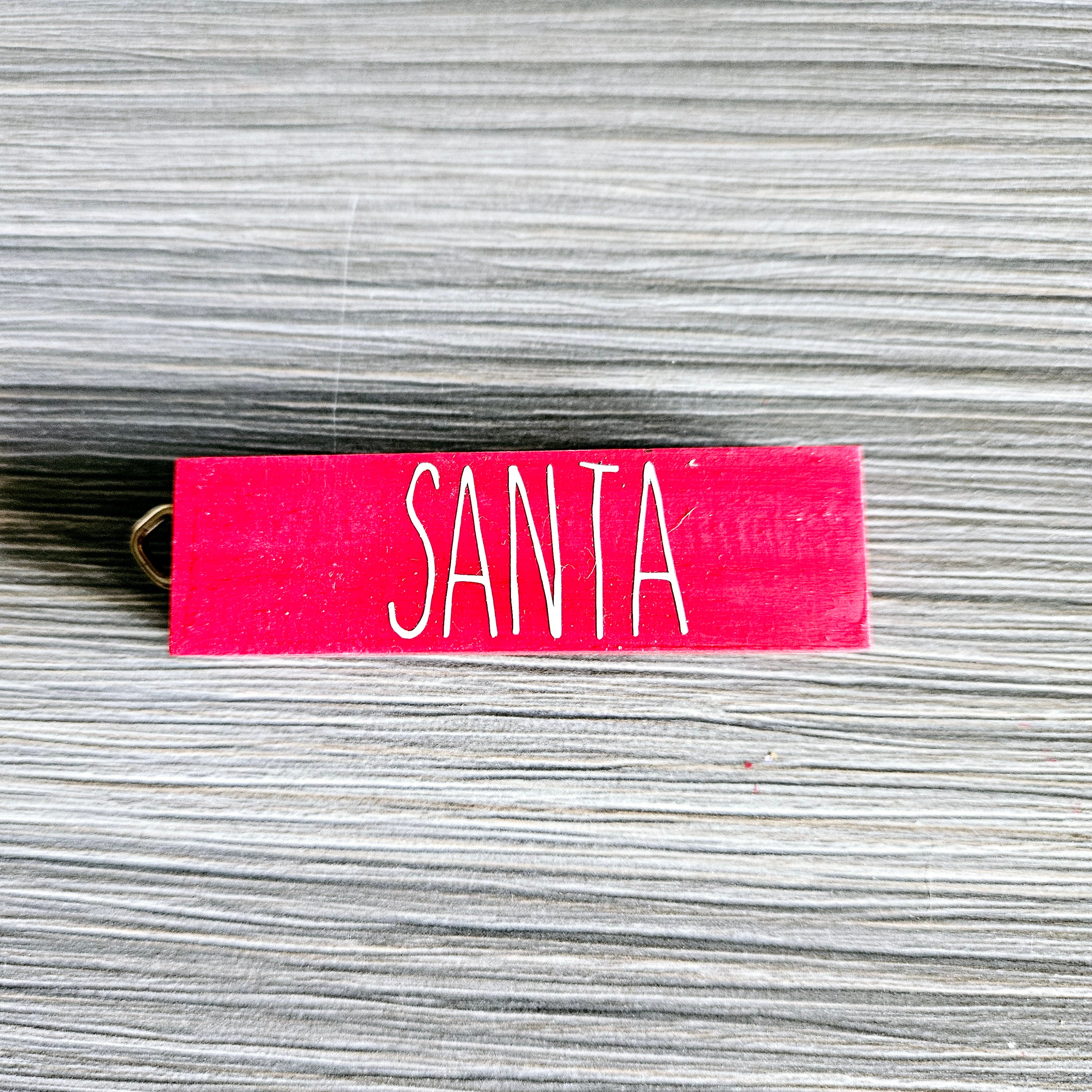 Rustic Red Solid Wood Ornament