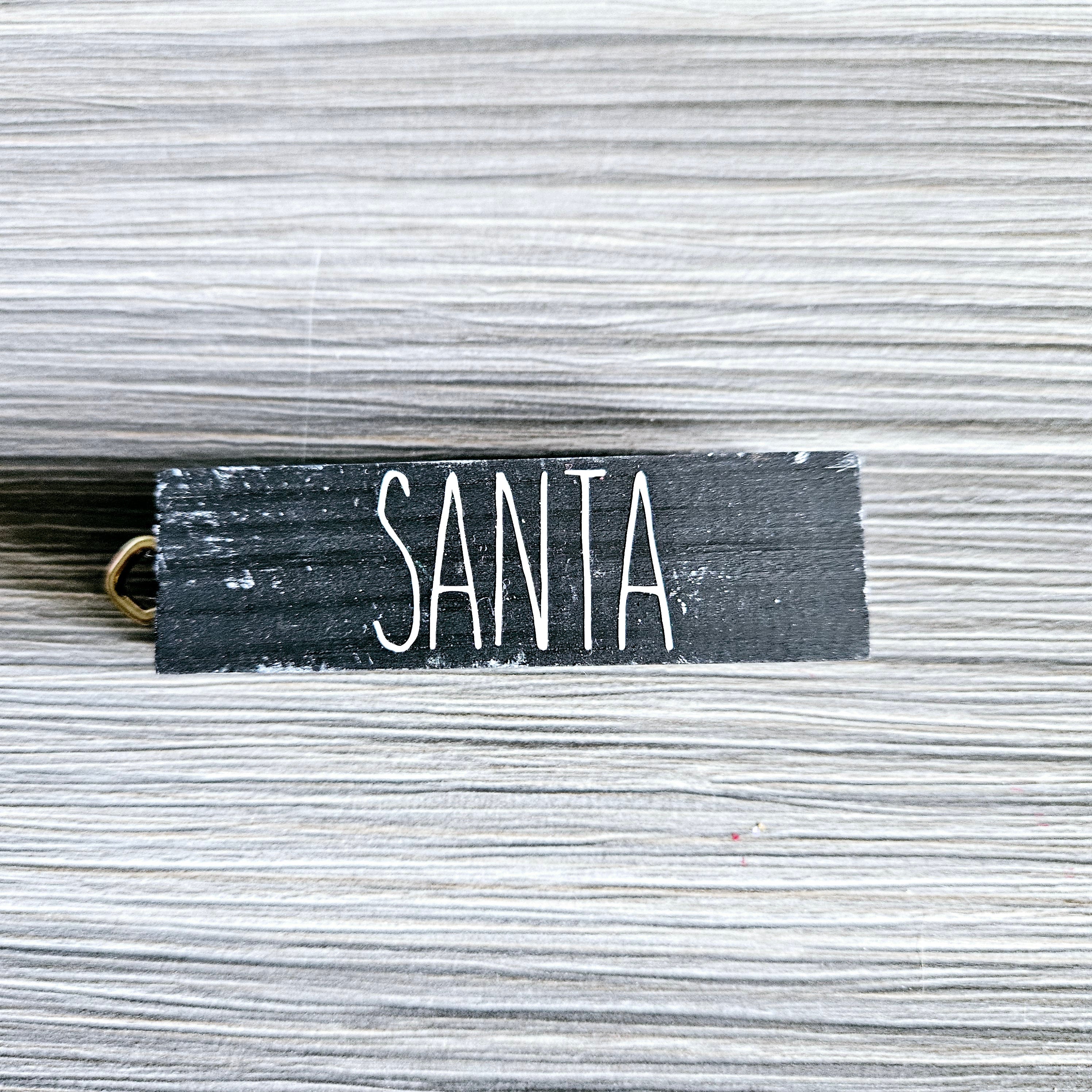 Rustic Black Solid Wood Ornament