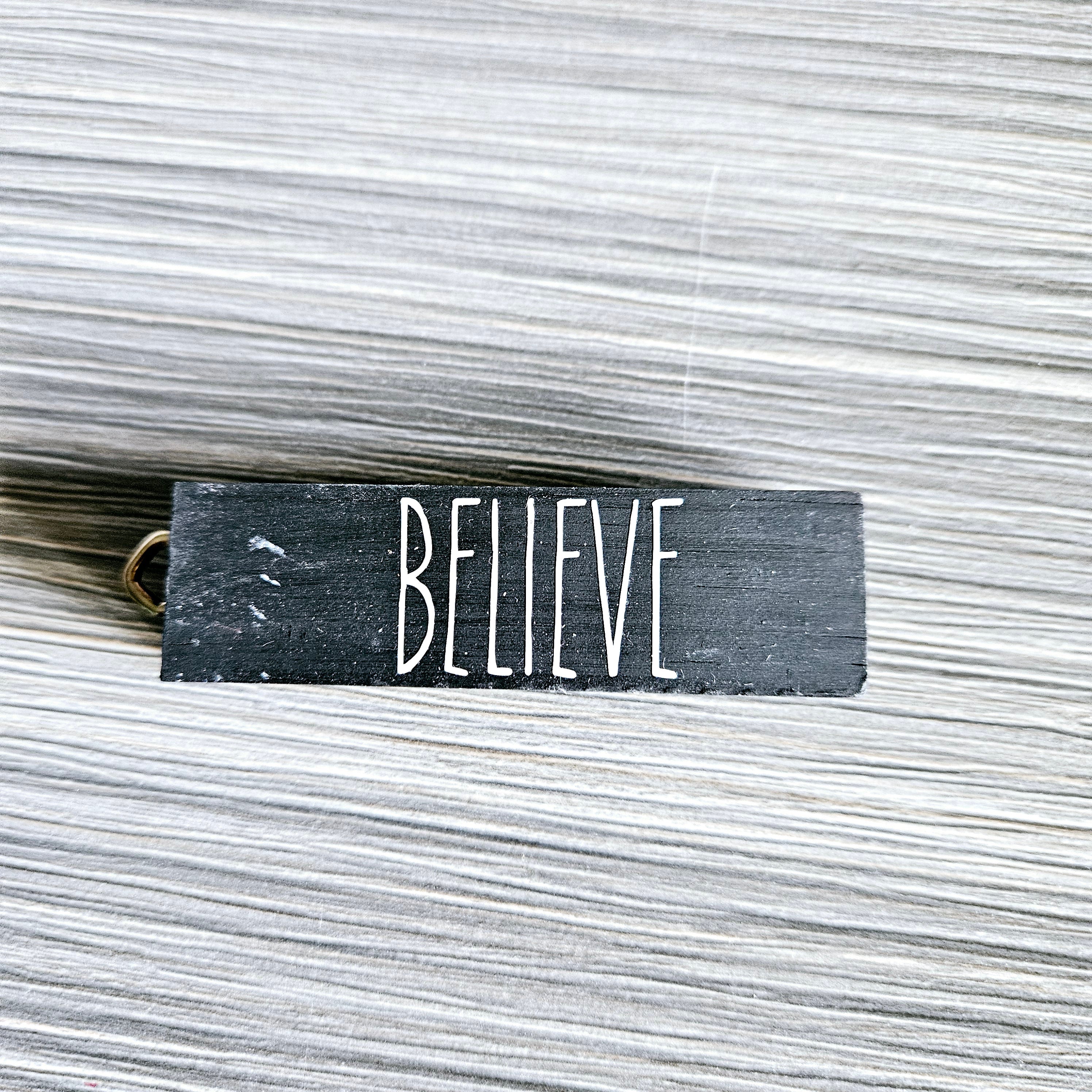 Rustic Black Solid Wood Ornament
