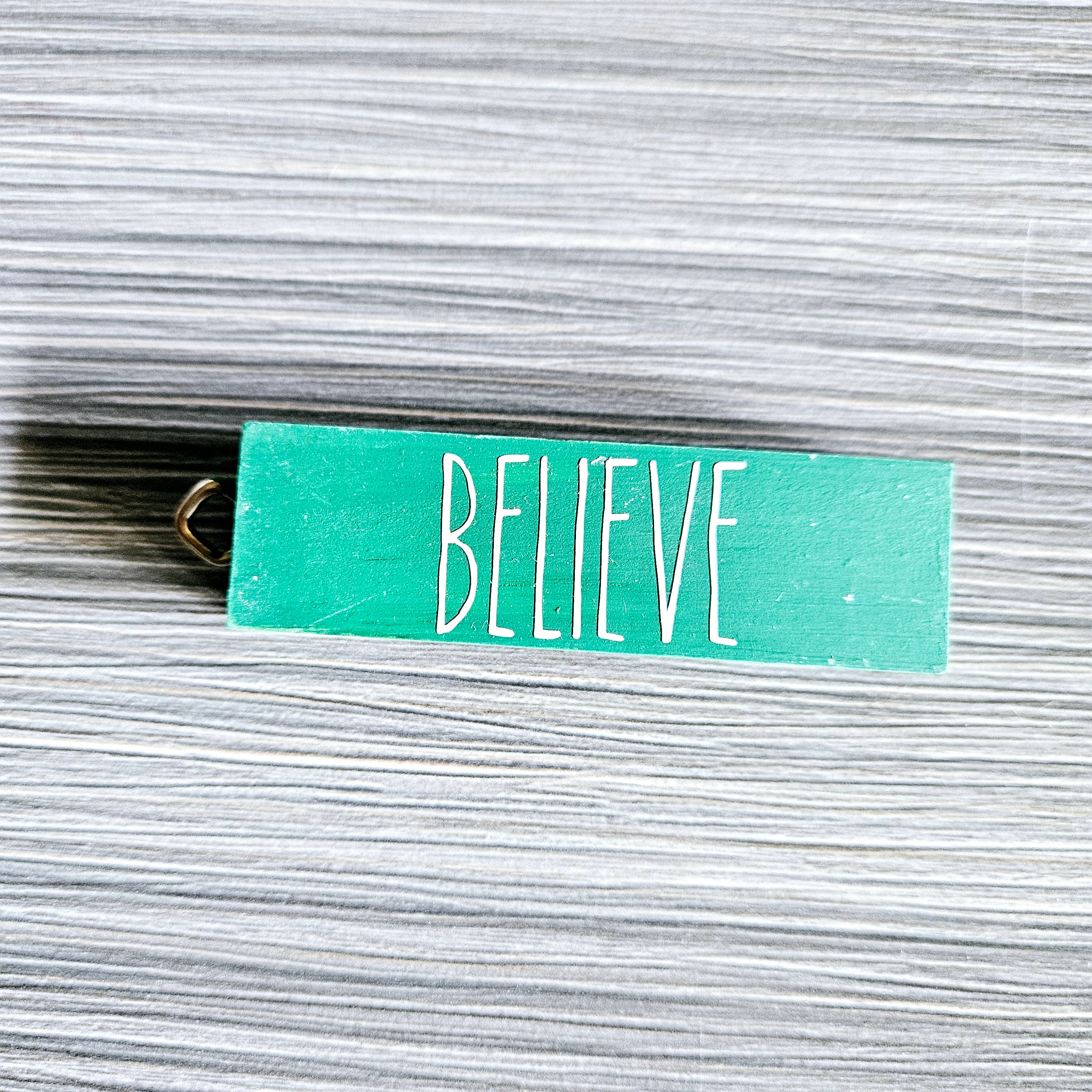 Rustic Green Solid Wood Ornament