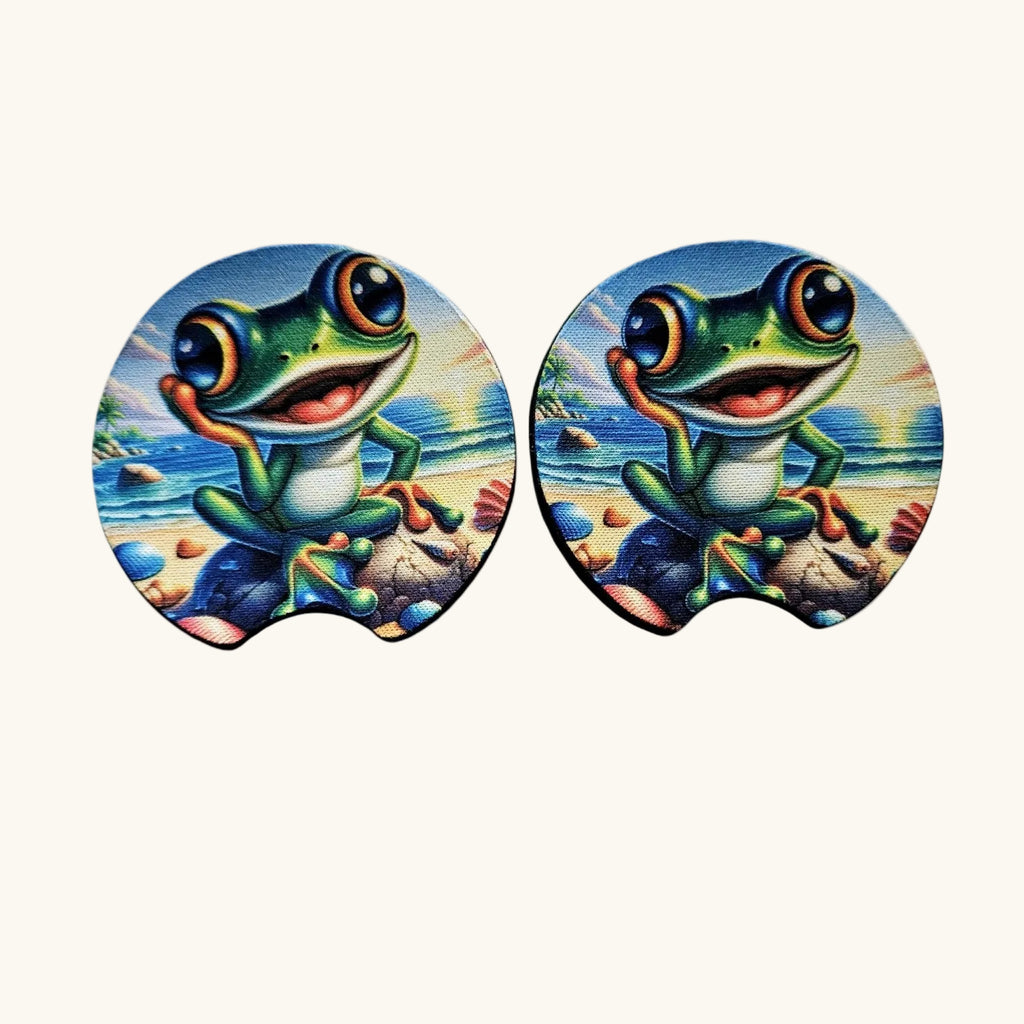 Car Coasters, Cute Car Coasters, Set of 2 Car Coasters