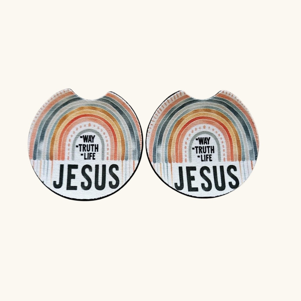 Car Coasters, Cute Car Coasters, Set of 2 Car Coasters