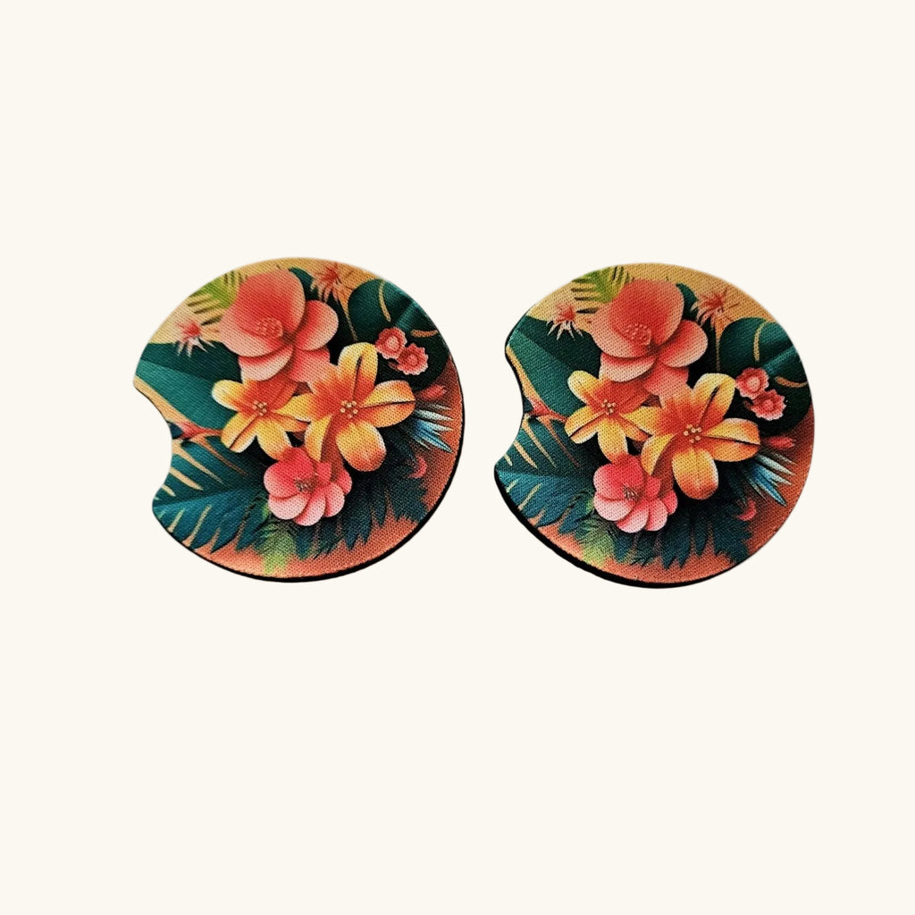 Car Coasters, Cute Car Coasters, Set of 2 Car Coasters