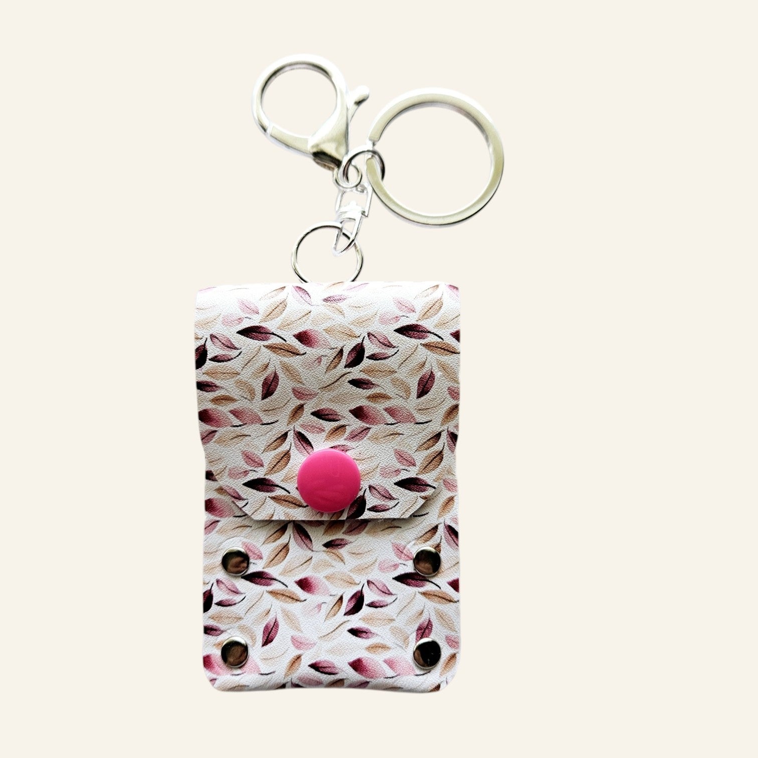 Faux Leather Lip Balm Keychain - Chapstick Holder