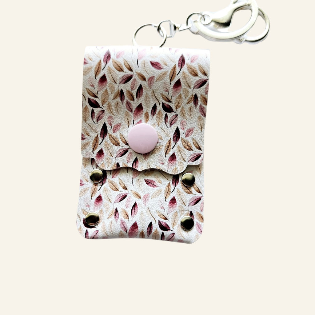 Faux Leather Lip Balm Keychain - Chapstick Holder