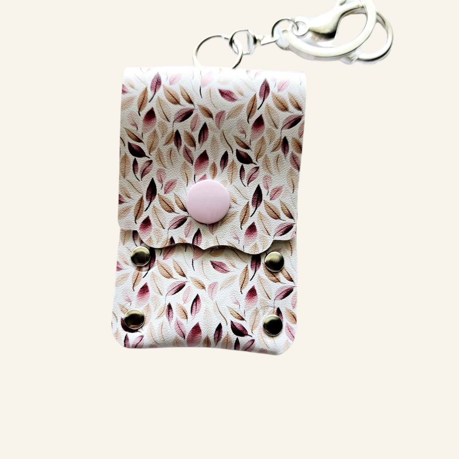 Faux Leather Lip Balm Keychain - Chapstick Holder