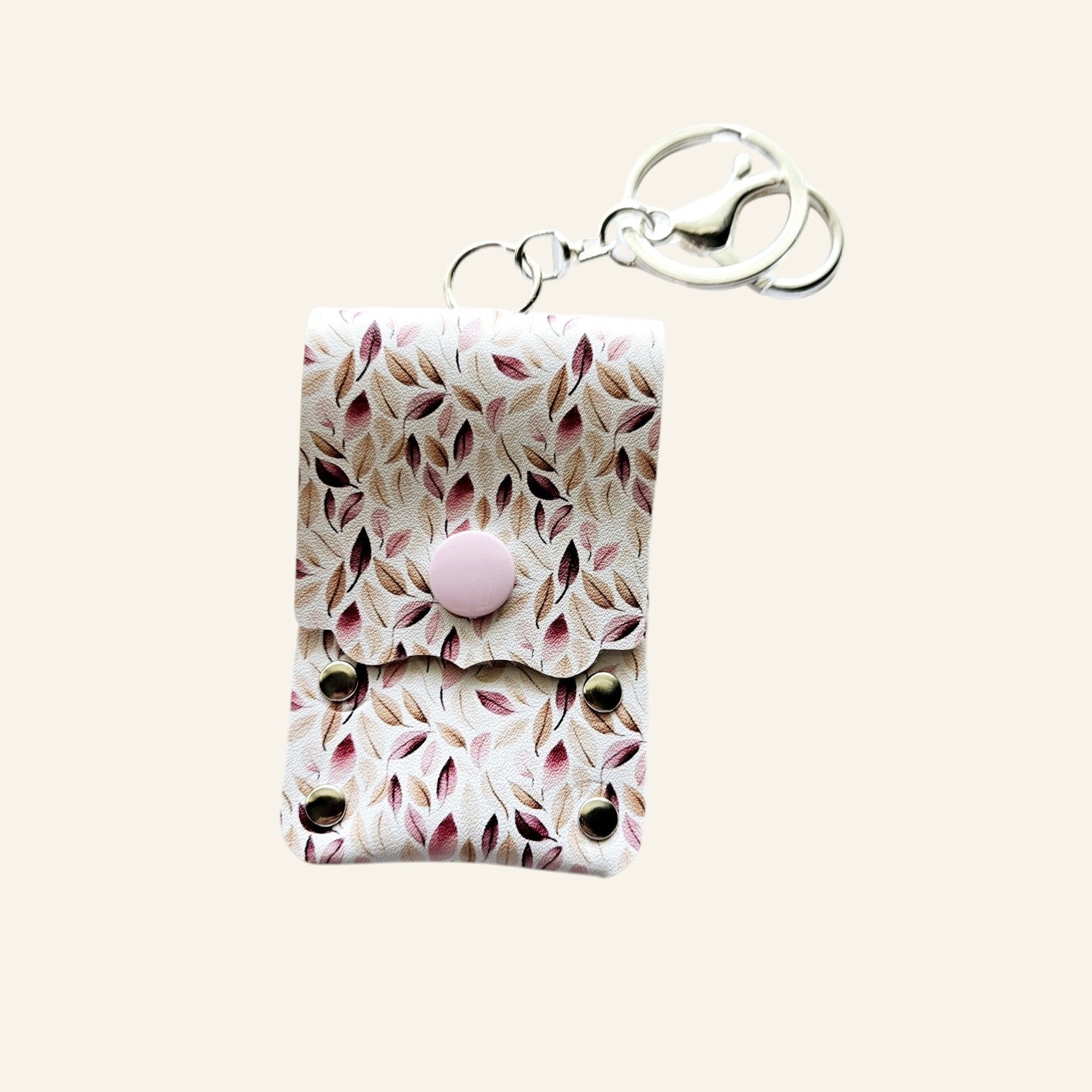 Faux Leather Lip Balm Keychain - Chapstick Holder