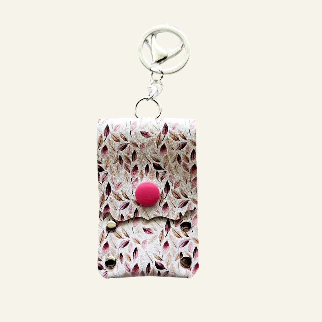 Faux Leather Lip Balm Keychain - Chapstick Holder