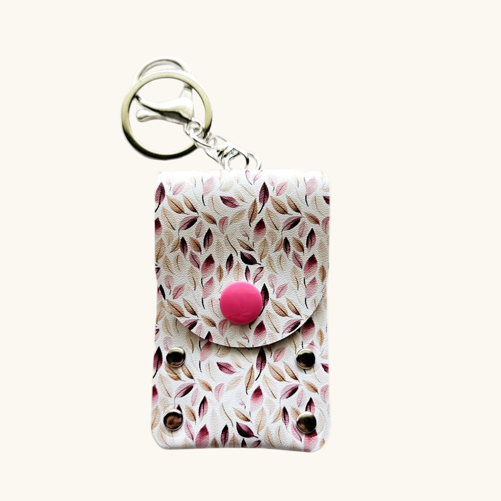 Faux Leather Lip Balm Keychain - Chapstick Holder
