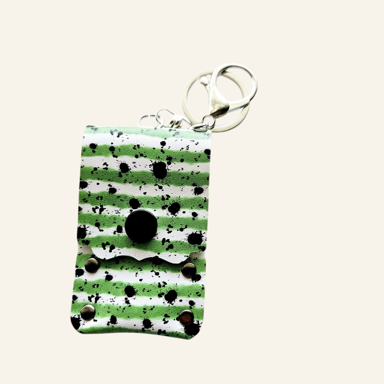 Faux Leather Lip Balm Keychain - Chapstick Holder