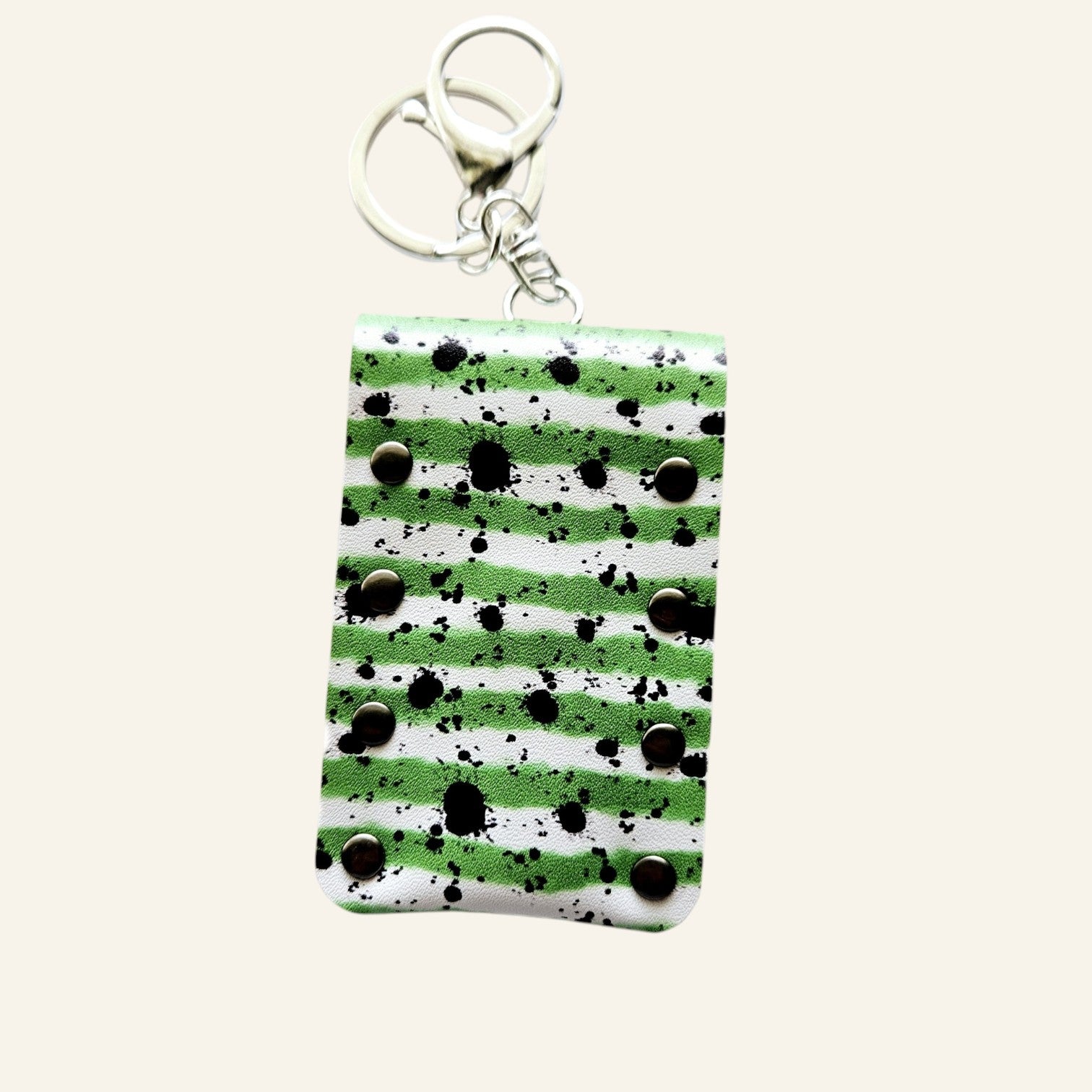 Faux Leather Lip Balm Keychain - Chapstick Holder