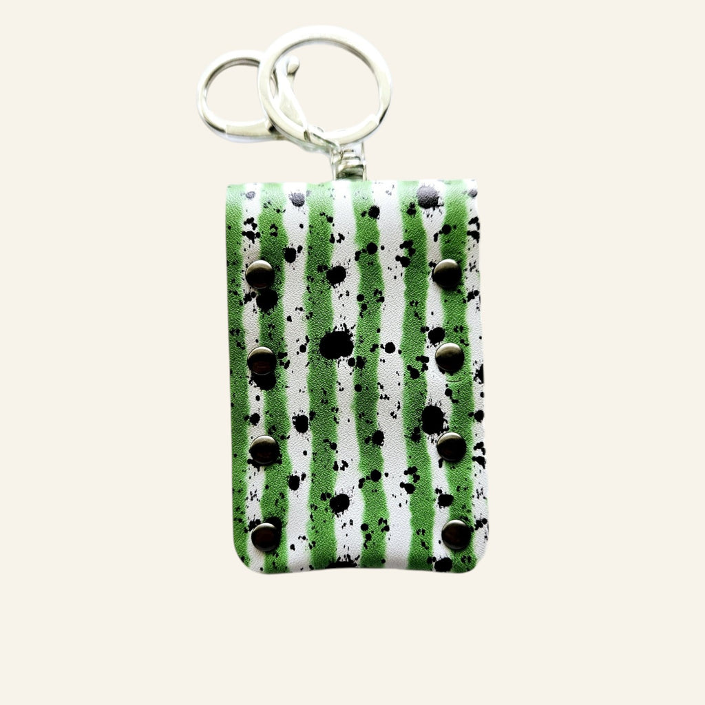 Faux Leather Lip Balm Keychain - Chapstick Holder