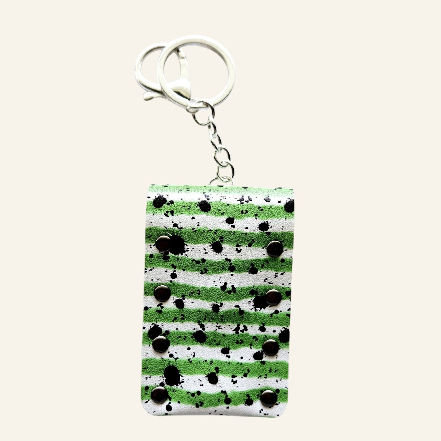 Faux Leather Lip Balm Keychain - Chapstick Holder
