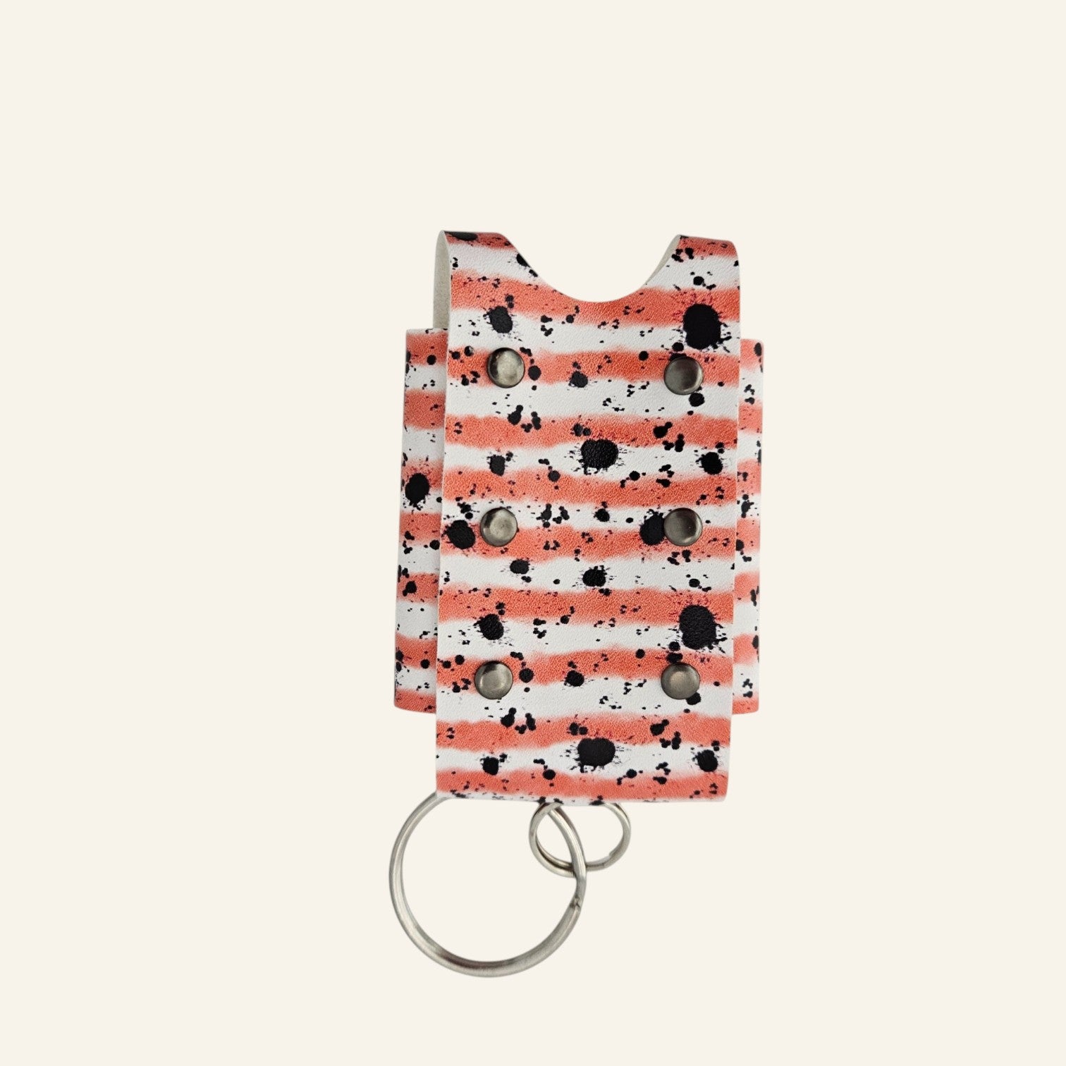 Faux Leather Hand Sanitizer Holder Keychain, Travel Accessory