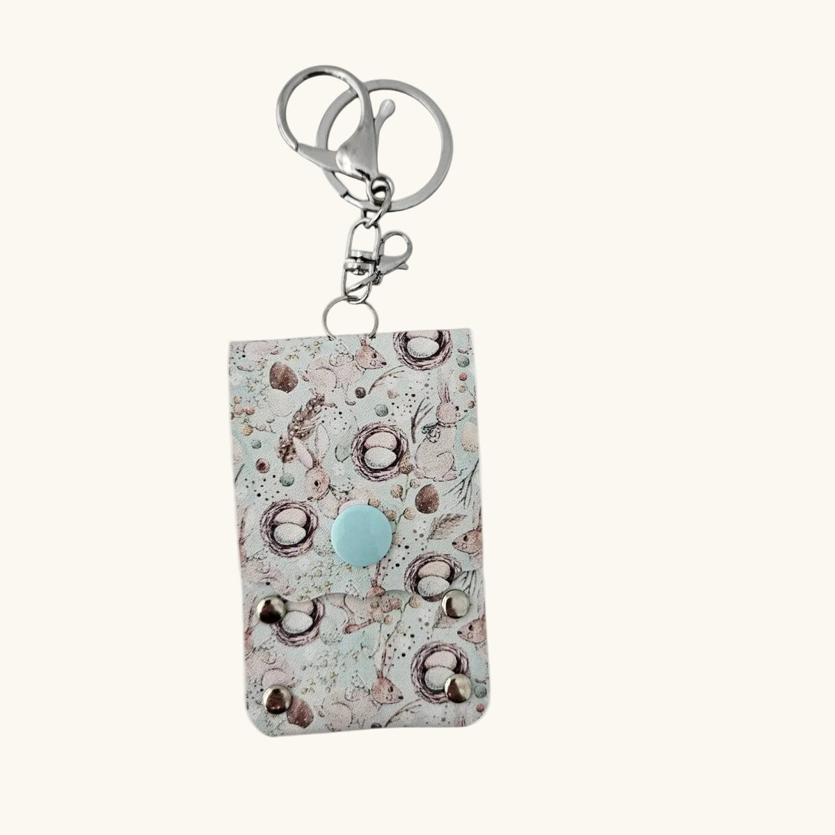Faux Leather Lip Balm Keychain - Chapstick Holder