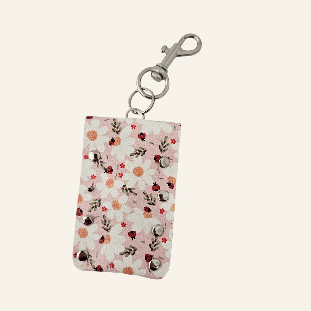 Faux Leather Lip Balm Keychain - Chapstick Holder