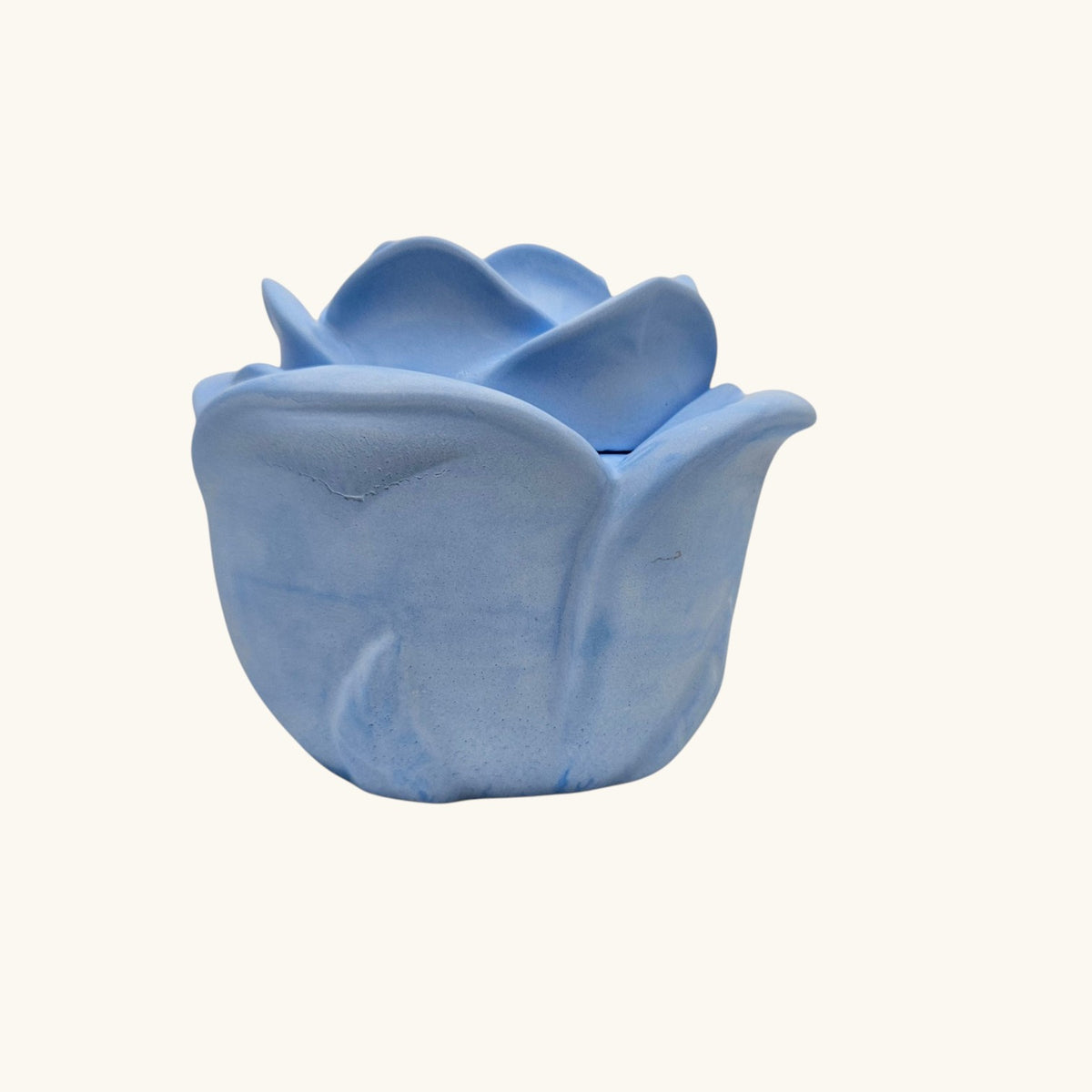 Rose Shaped Storage Jar Candle Vessel Tray Set