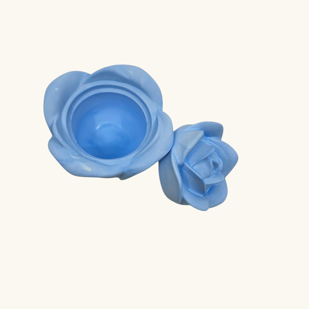 Rose Shaped Storage Jar Candle Vessel Tray Set