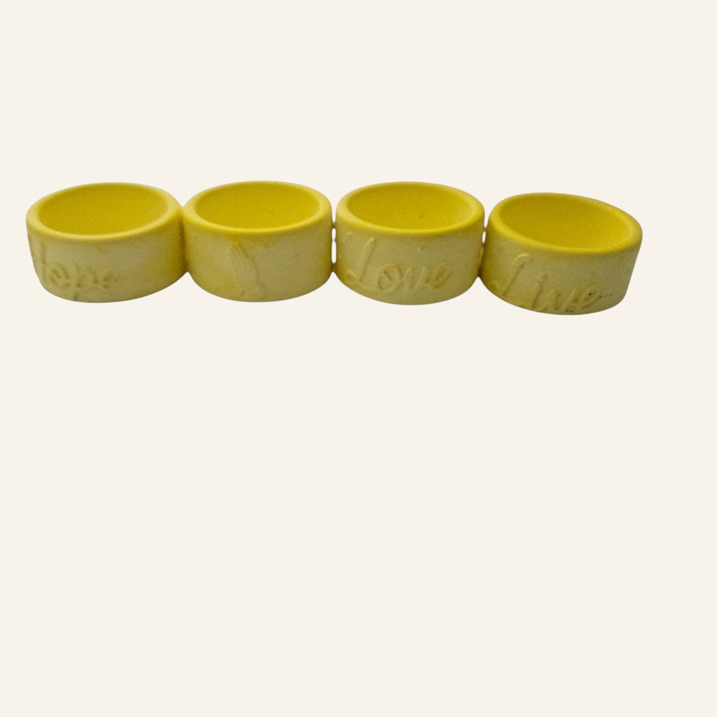 Handmade Ceramic Resin Tealight Holder Set of 4 Hope Love Live Praying Hands