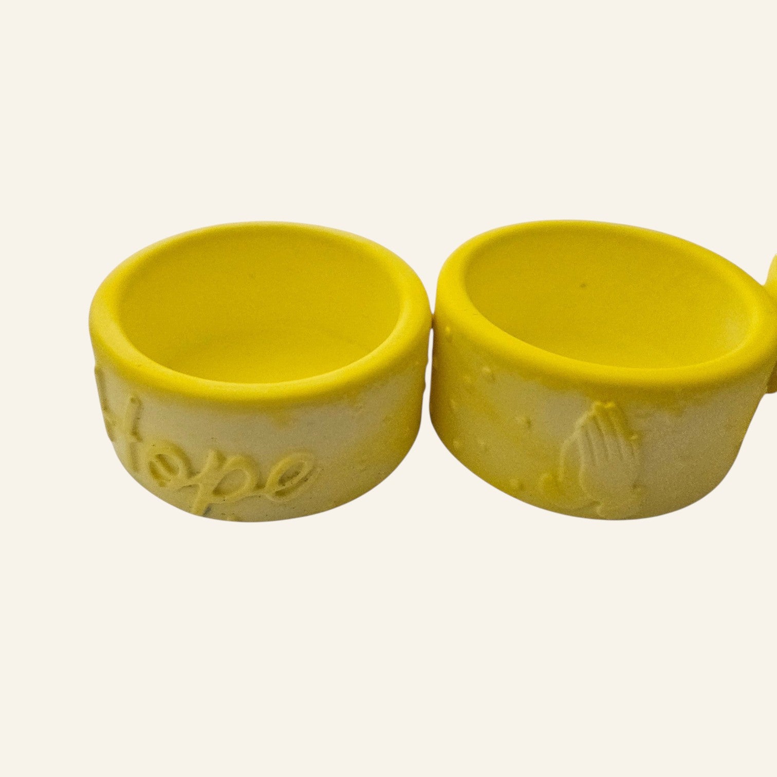 Handmade Ceramic Resin Tealight Holder Set of 4 Hope Love Live Praying Hands