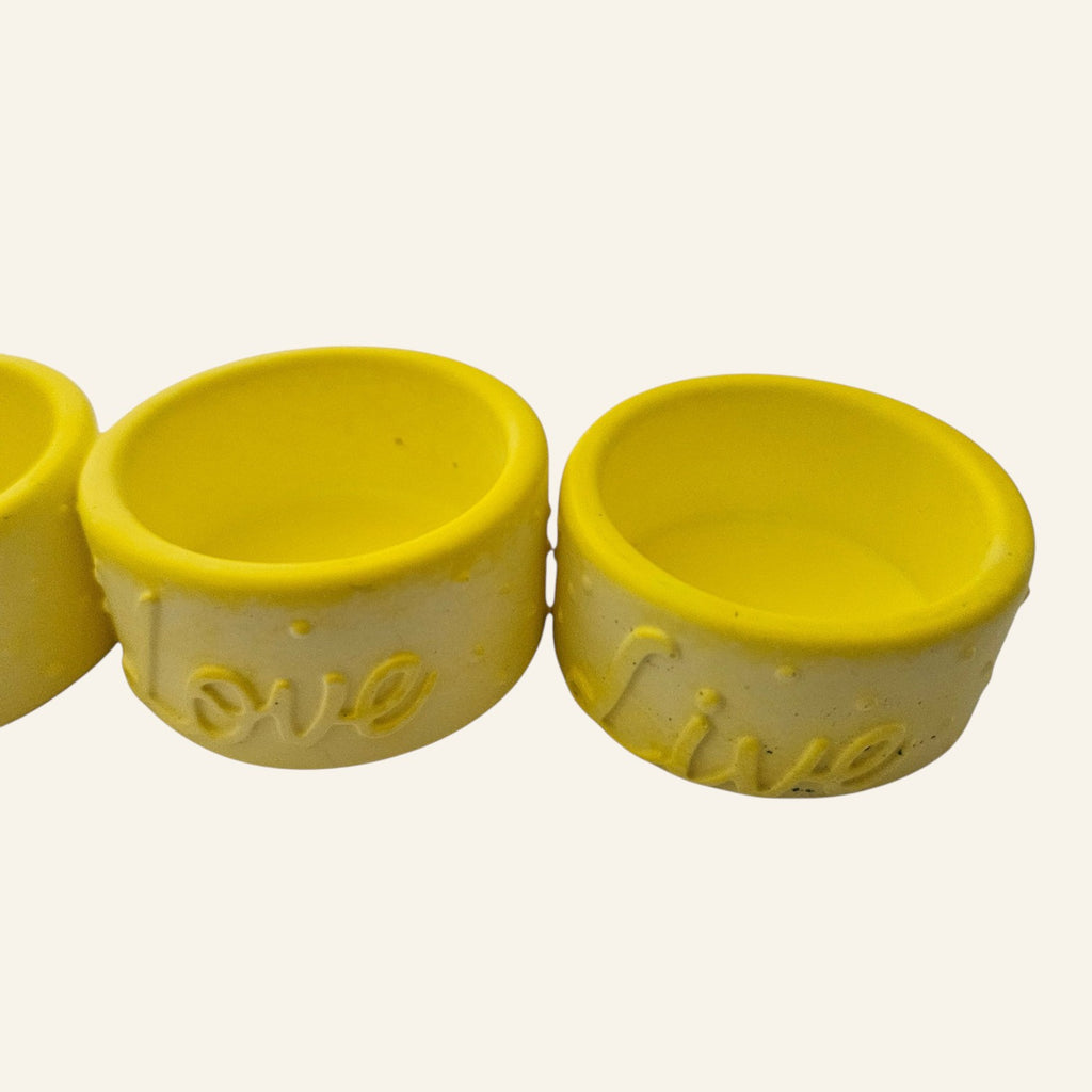 Handmade Ceramic Resin Tealight Holder Set of 4 Hope Love Live Praying Hands