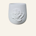 Sculpted Rose Embossed Ceramic Vase