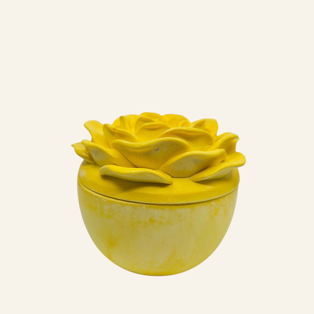 Sculpted Rose Candle Trinket Eco Resin Jar