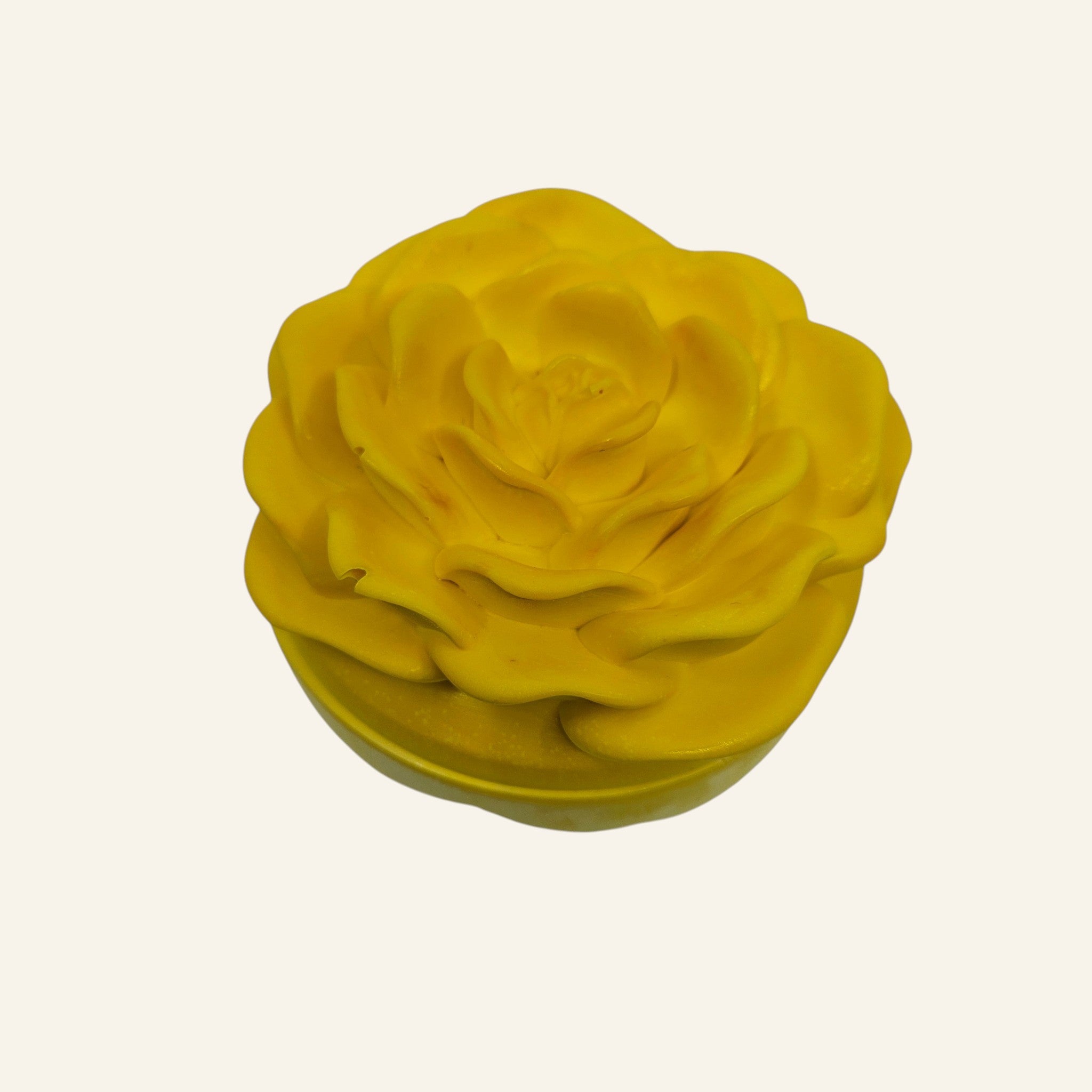 Sculpted Rose Candle Trinket Eco Resin Jar